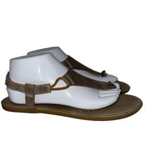 Sperry Top Sider Women's Sandals Size 10M Brown Leather Slip On Elastic Back